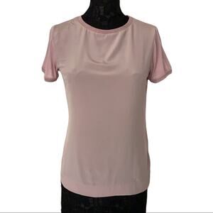 Reiss Short-sleeve Silk Top Size Sm
